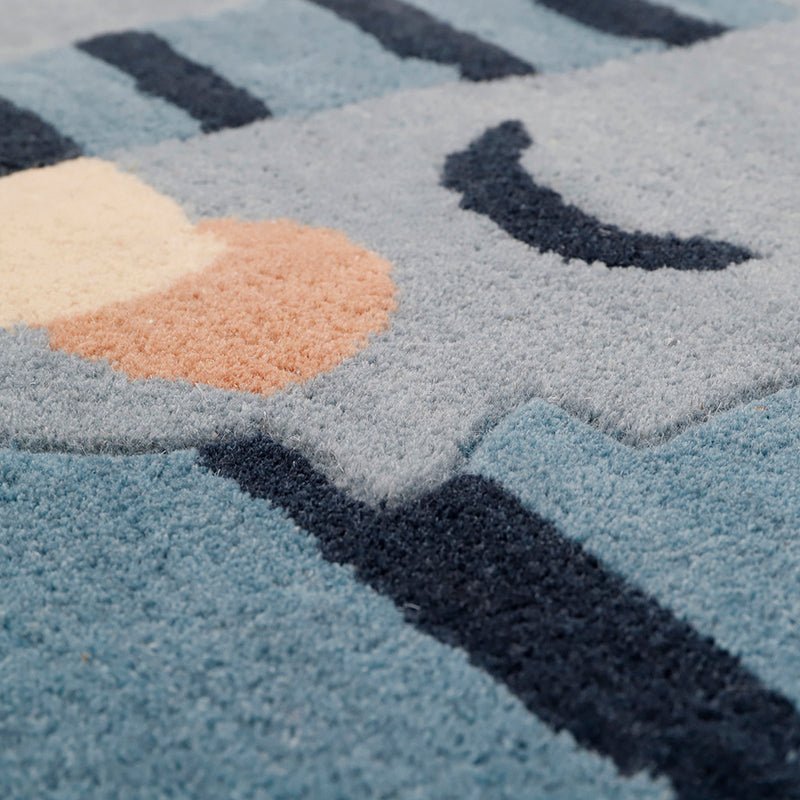 Alfombra Algodón Lavable Blue Tigger - Nanetes